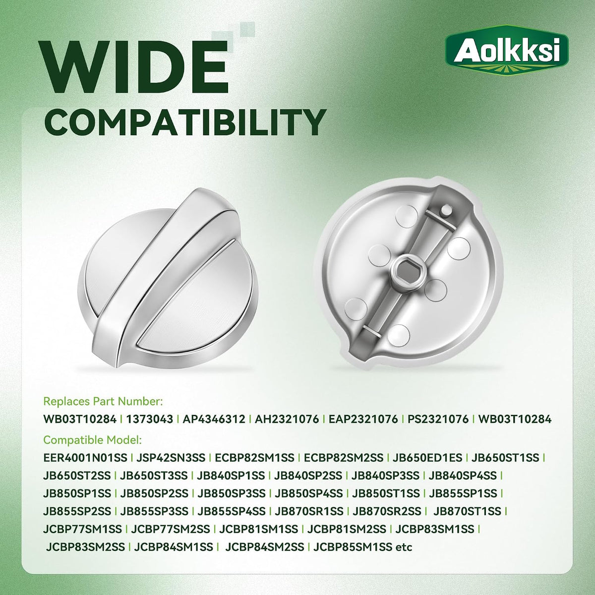 WB03T10284 Burner Control Knobs Replacements for GE Range/Stove/Oven Knob - Replaces 1373043 AP4346312 AH2321076 EAP2321076 PS2321076 - Pack of 5