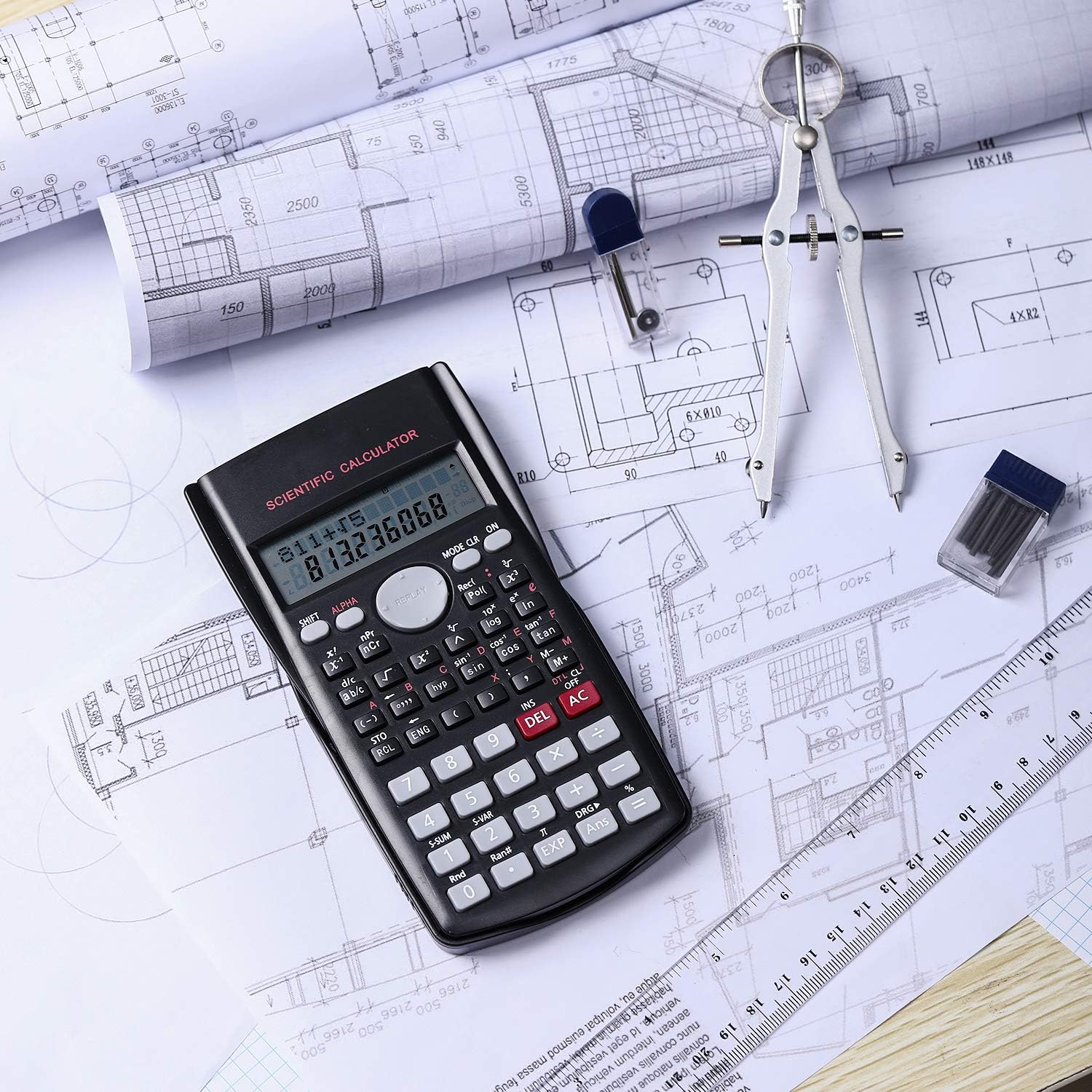 Scientific 2 Line Calculator - Fraction & College Math Calculator f | or Students & Engineers
