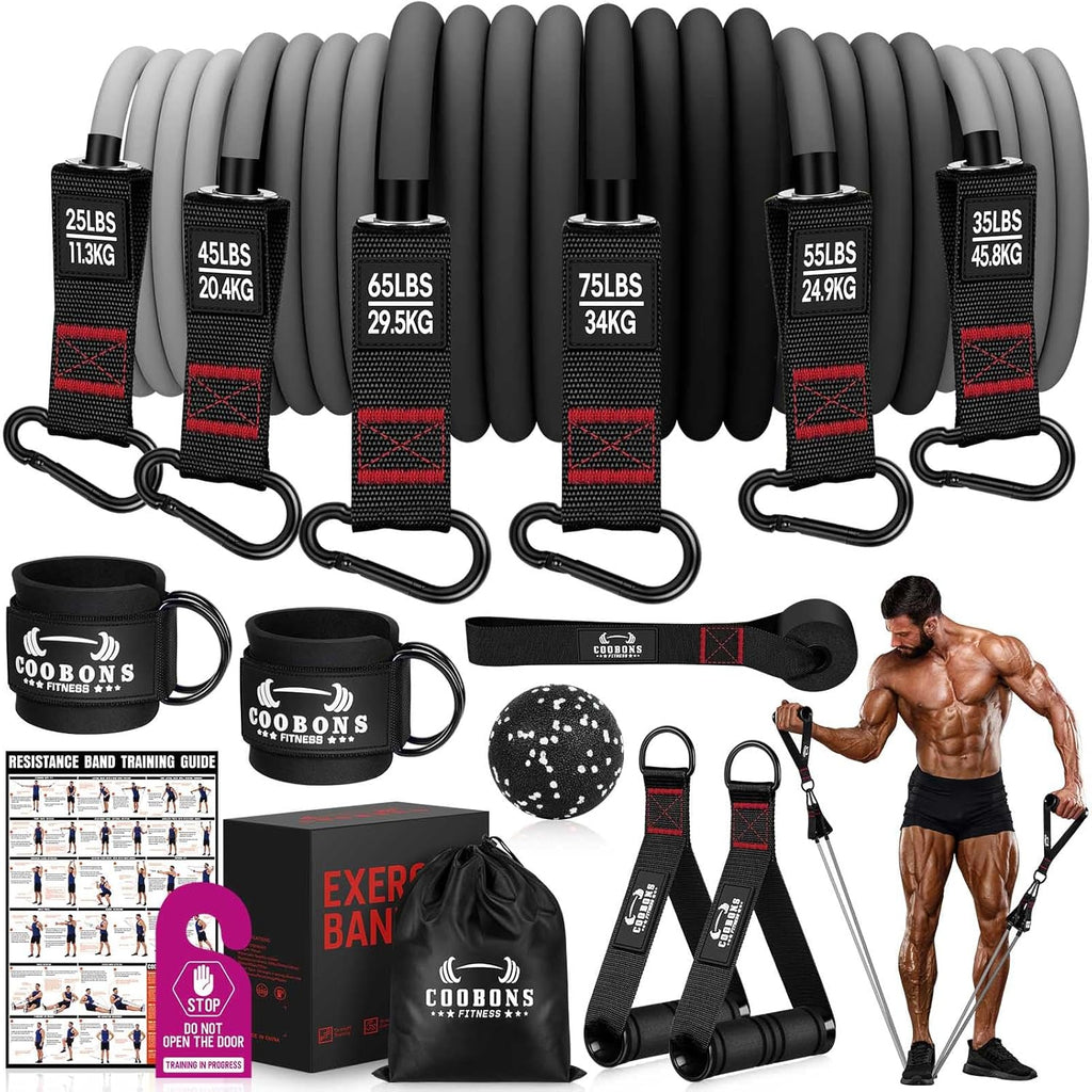 Heavy Resistance Bands for Working Out, 300LBS Exercise Bands with Handles | Workout Bands for Men, Weight Fitness