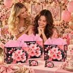 Cherry Blossom Gift Bag with 3 Pink Tissue Paper & Greeting Card