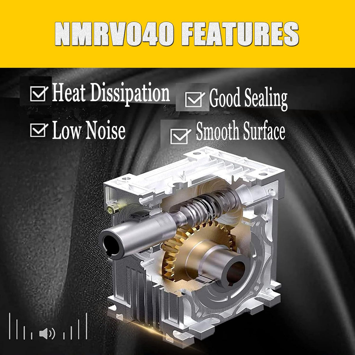 Worm Gear Gearbox Metal Reducer NMRV040,Input 14 mm,Output 18mm
