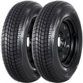 2-Pack Trailer Tire On Rim ST205/75D15 Trailer Tires and Wheels 5 Lug on 4.5 in PCD Trailer Tires with 15 in Rims