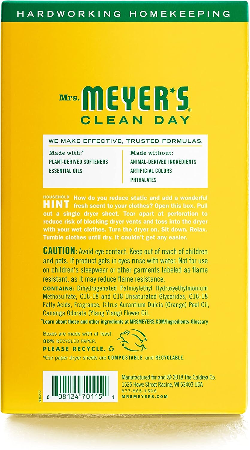 CLEAN DAY Dryer Sheets, Fabric Softener, Honeysuckle, 80 Count