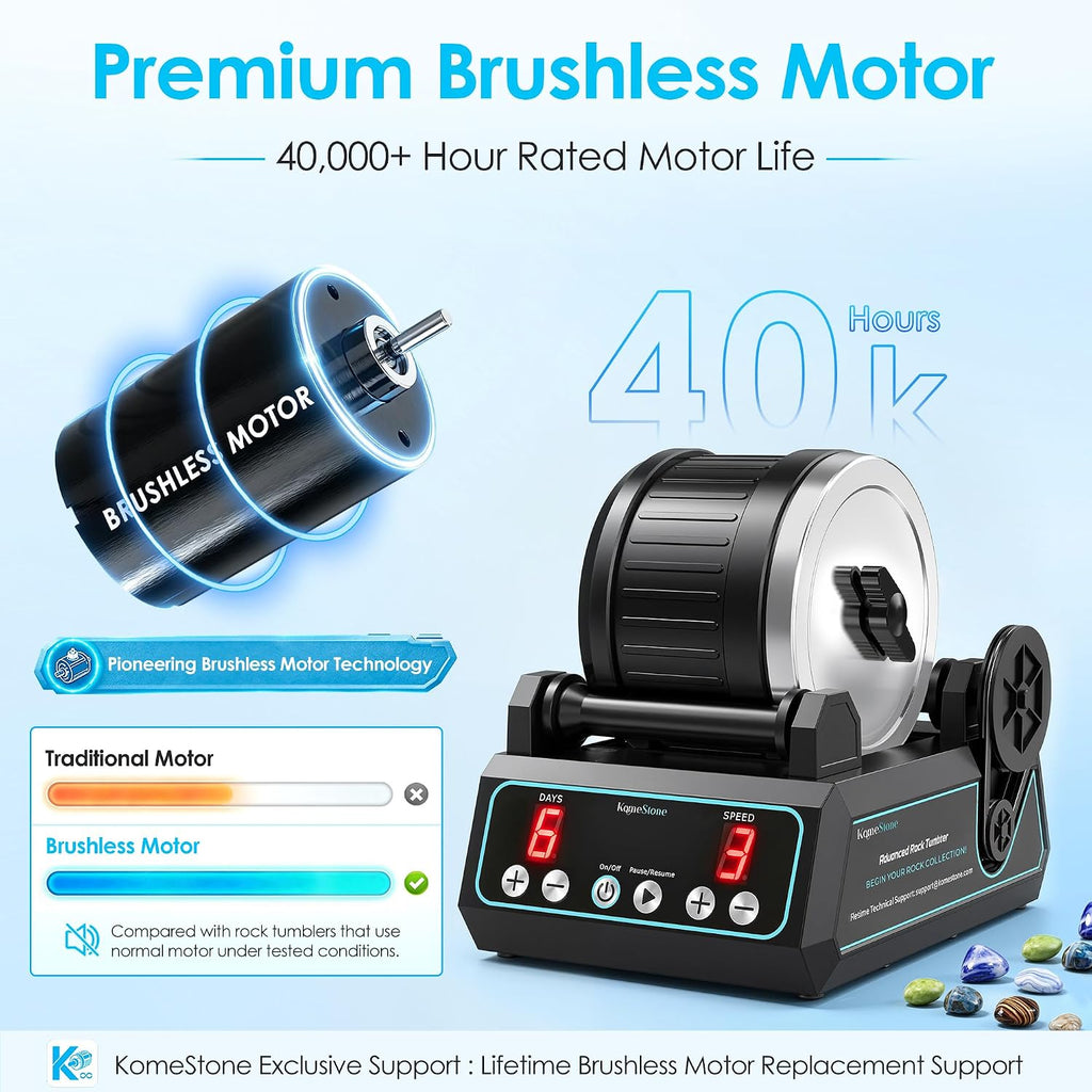 K1 Pro Quiet Rock Tumbler Kit for Kids & Adults