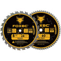 8-1/4 Inch Table Saw Blade 24 Tooth, 60 Tooth Wood Cutting with 5/8" Arbor, Diamond Knockout