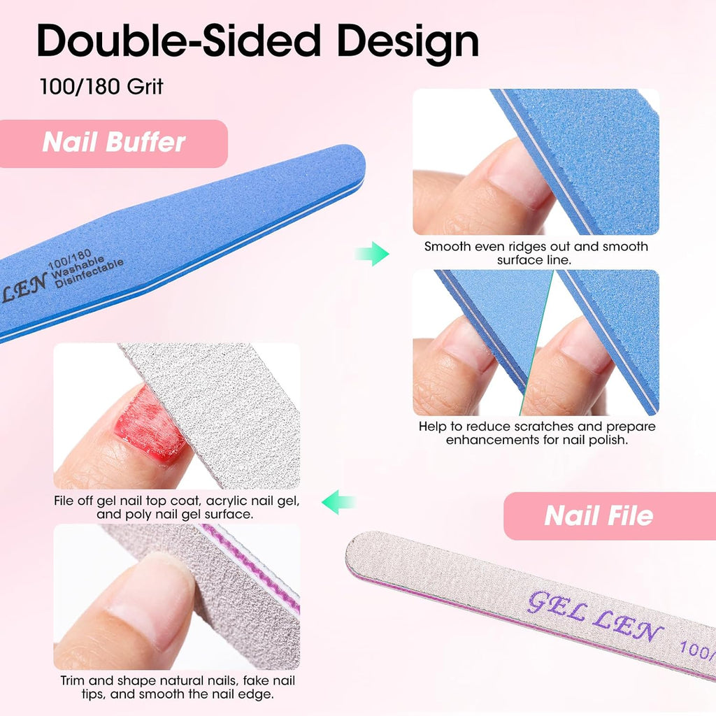 Nail Care Kit with 10PCS Manicure Tools: Nail Strengthener Sakura