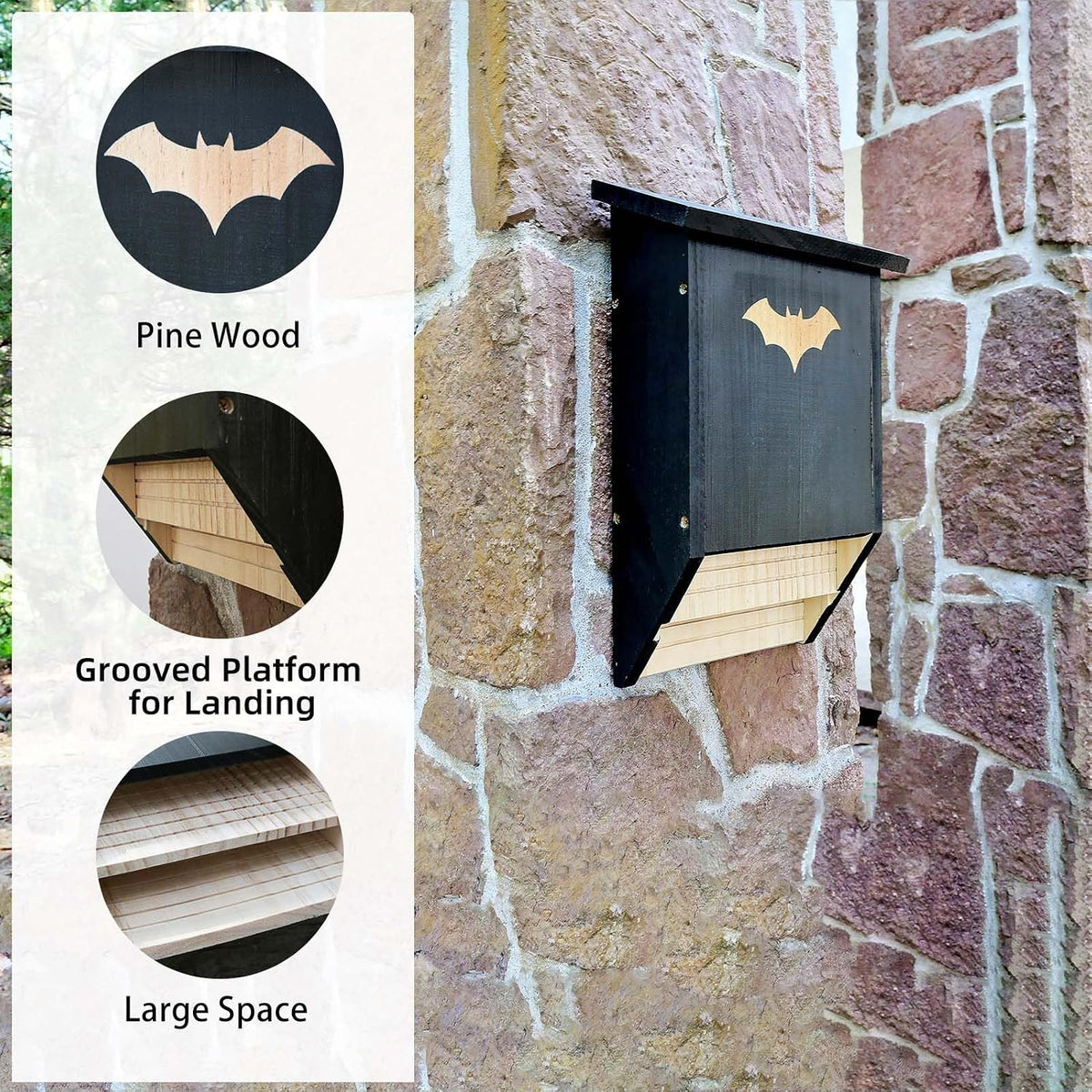 Bat House for Outdoors Perfect for backyards and Gardens