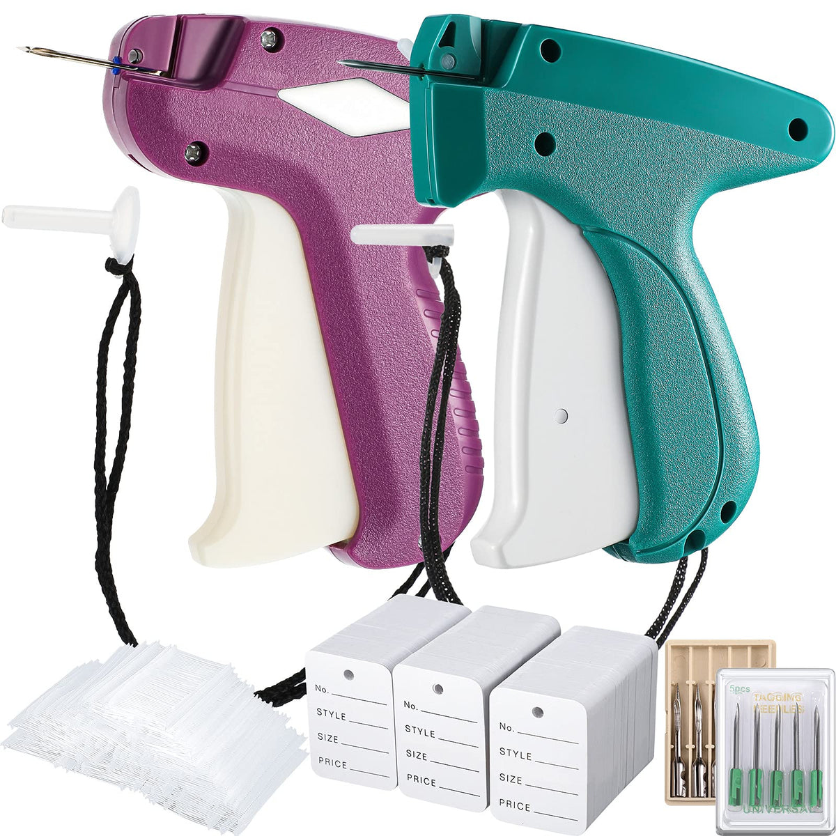 1112 Pcs 2 Price Tagging Gun for Clothing, Purple, Green