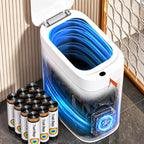 Bathroom Trash Can,Includes 180 Drawstring Trash Bags.