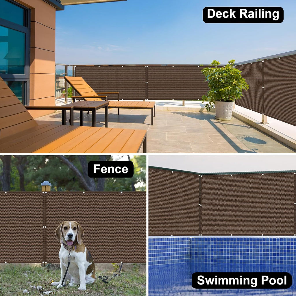 Balcony Privacy Screen Cover Mesh Windscreen Weather-Resistant UV Protection for Backyard Deck, Patio, Balcony, Pool