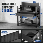 50" Heavy Duty Workbench with Pegboard & Drawer