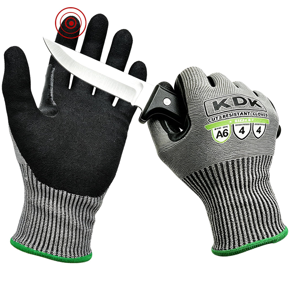 ANSI A6 Cut Resistant Work Gloves for Men Women, Nitrile Coated