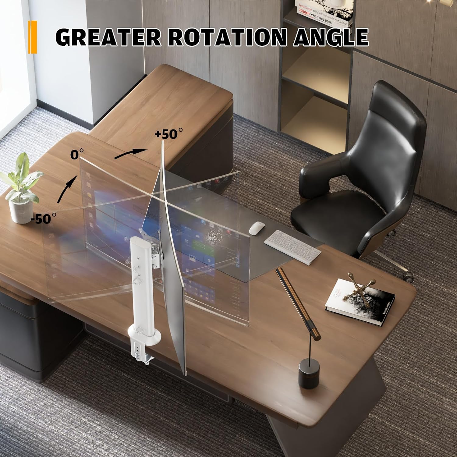 Single Desk Monitor Arm Mount Stand Fit for 13 inch to 32 inch Flat Curved Computer Screen with Swivel, Height