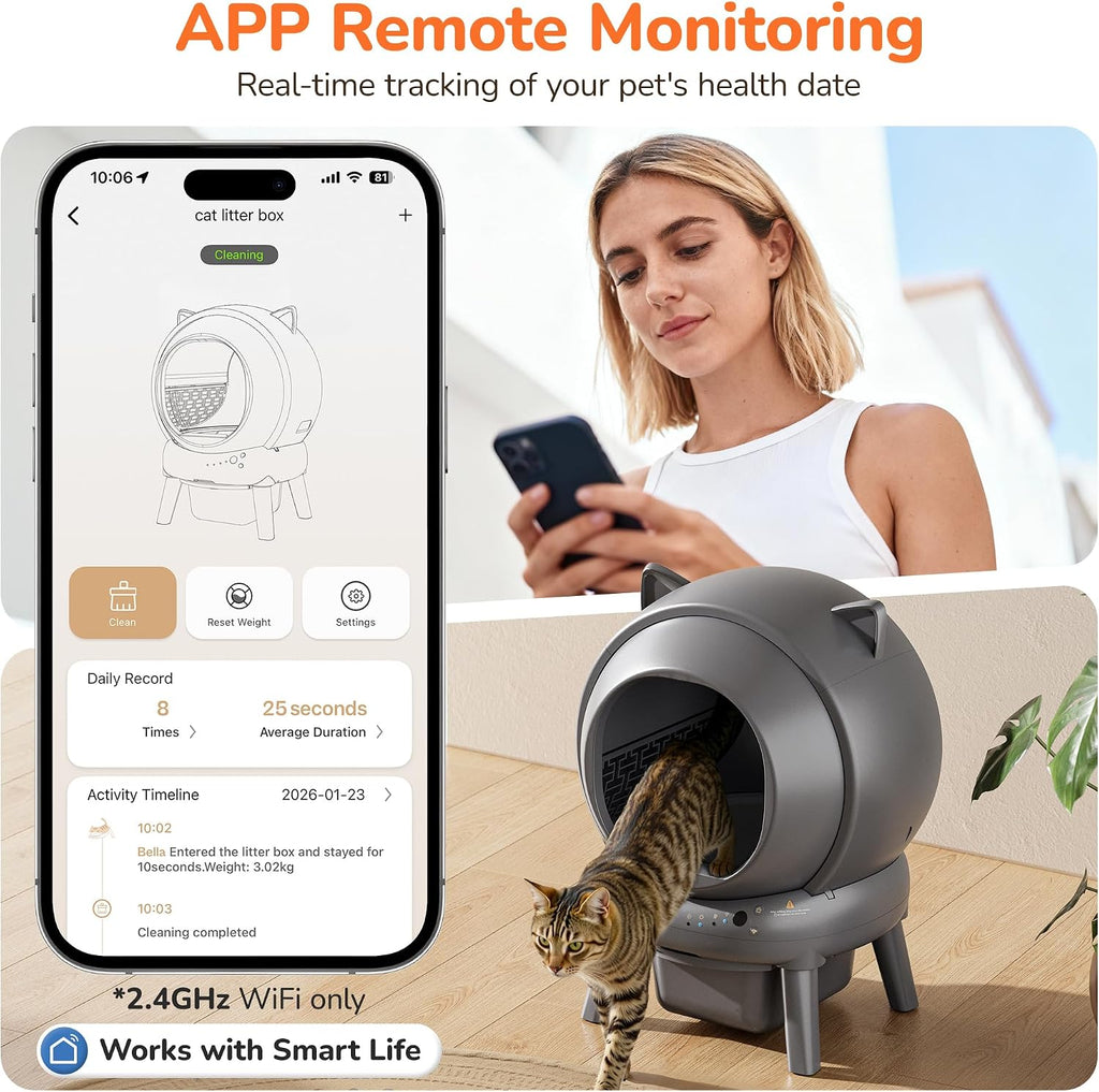 Automatic Self Cleaning Litter Box, Cat Litter Box, Robot Litter Box