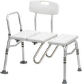 Splash Defense Tub Transfer Bench for Bathtub - U-Shaped Shower Curtain Guard - Adjustable Height - Reversible Design