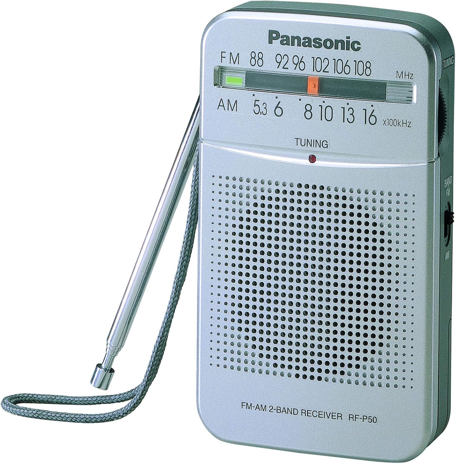 RF-P50d Pocket AM/FM Radio Silver RF-P50D