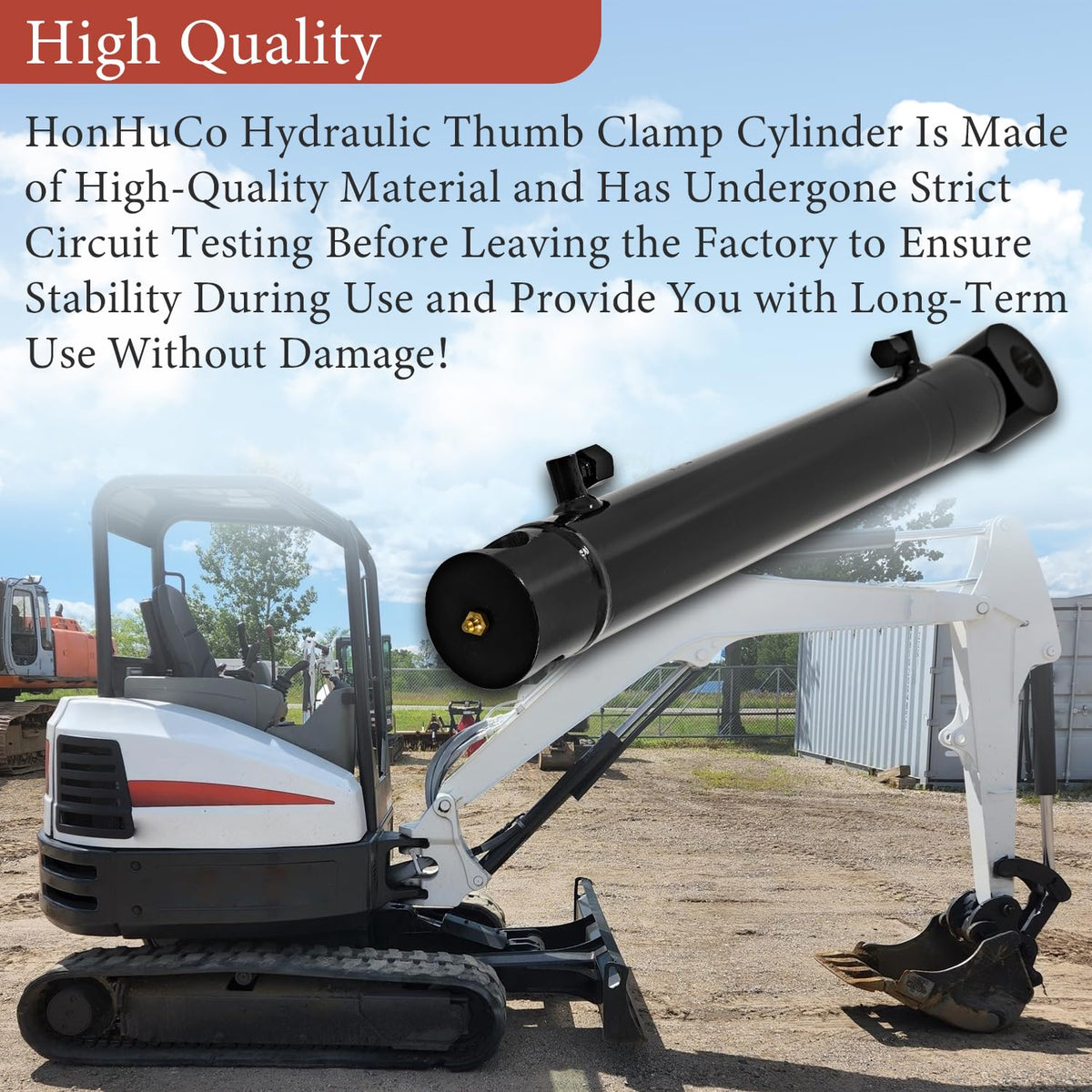 HonHuCo 7199435 Hydraulic Thumb Cylinder Fit for Bobcat CAT E35 E32