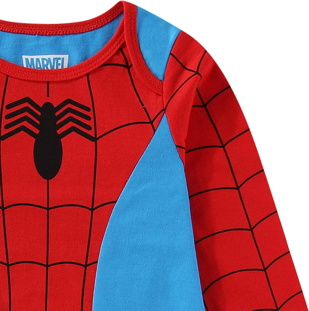 Spider-Man Baby Boys Footie Romper and Hat 2 Piece Set for Infants