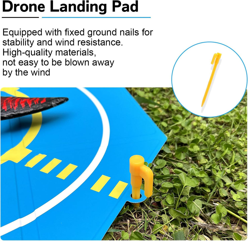 Drone Landing Pad Portable Foldable with Night Vision,20in Double-Sided Waterproof Helipad for DJI Mavic 3/Mini