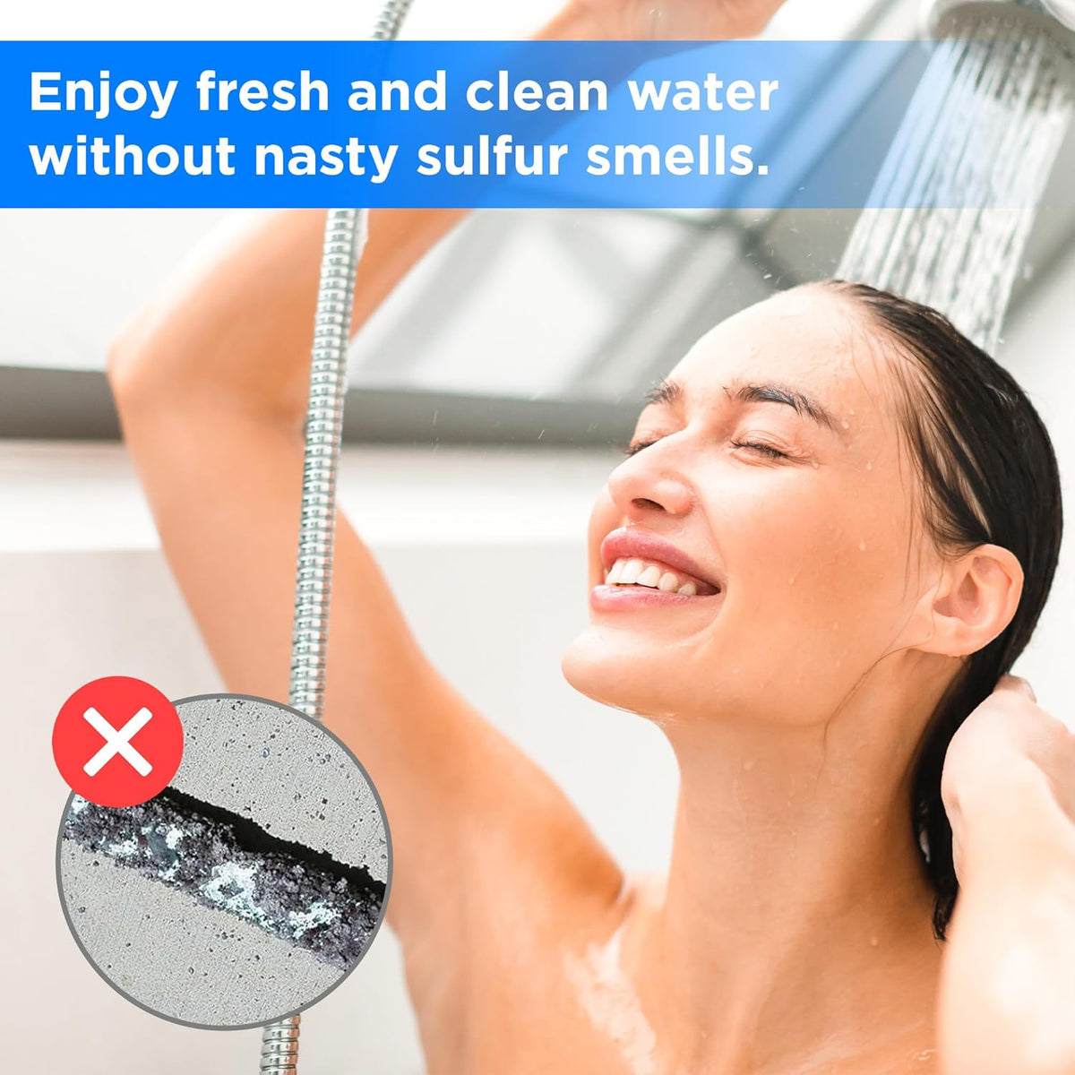 Powered Anode Rod for Water Heater, Electric Anode Rod for Water Heater, Eliminate Sulfur Smell in Well Water, Eliminate Rotten Egg Smell in Water, for 40-89 Gallon Except Bradford White