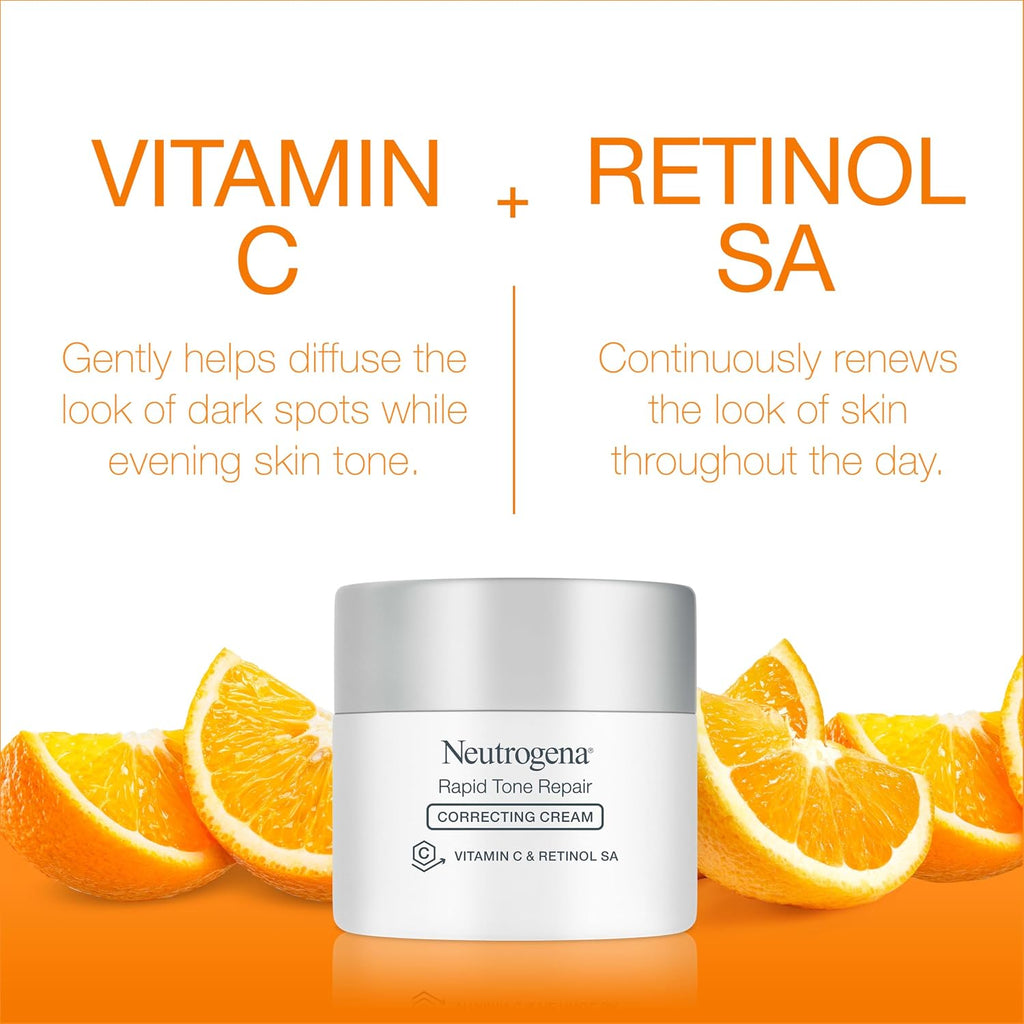 Rapid Tone Repair Face Moisturizer + Trial Cleanser | Retinol + Vitamin C, Dark Spot Corrector, Anti-Aging Face