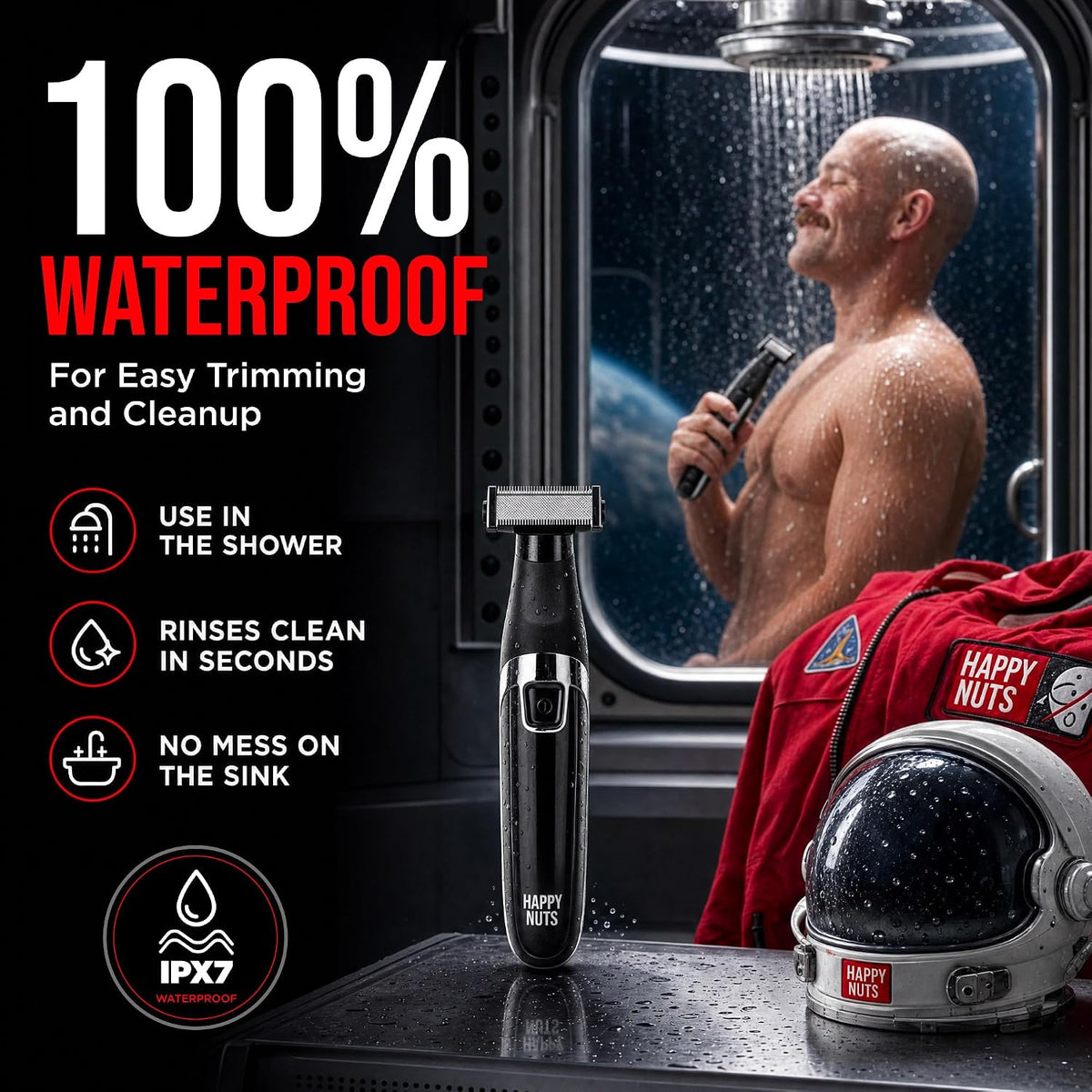 The Ballber Pro Electric Groin & Body Hair Trimmer for Men - Mens Body Groomer Kit for Privates - Waterproof Shaver
