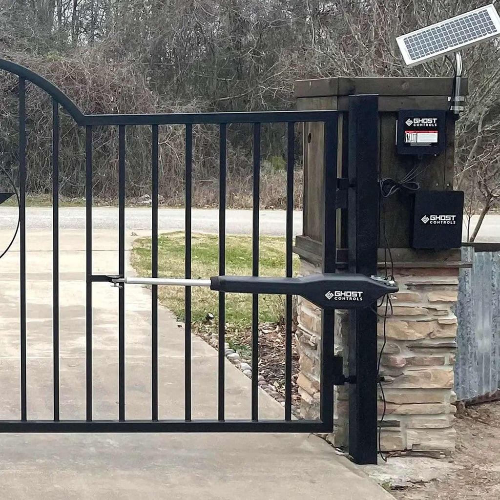 Solar Heavy-Duty Automatic Gate Opener Kit for Driveway Swing Gates with Long-Range Solar Gate Opener Remote - Model