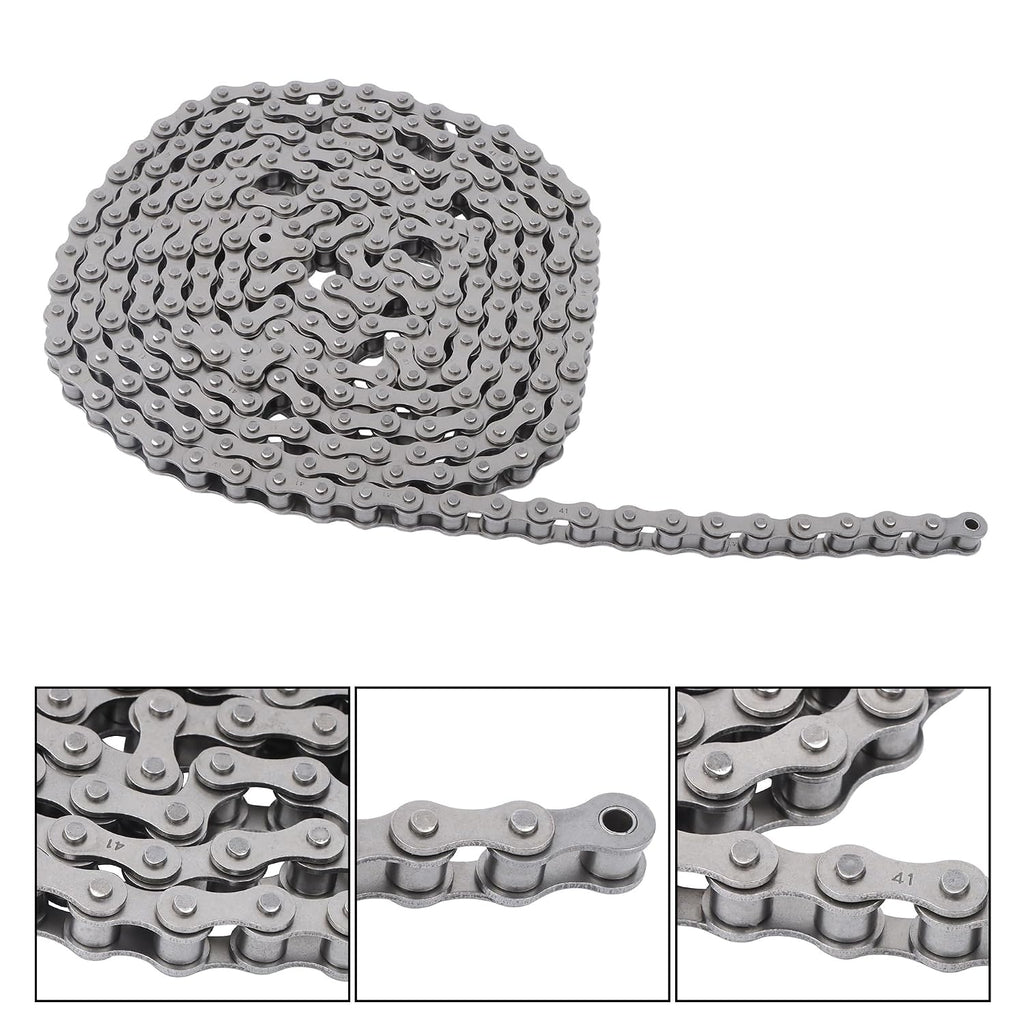 41 Roller Chain with 2 Connectors, 10 Feet
