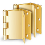 Handicap Brass Expandable Door Hinges - Offset Hinges for Doors - 3 Pack