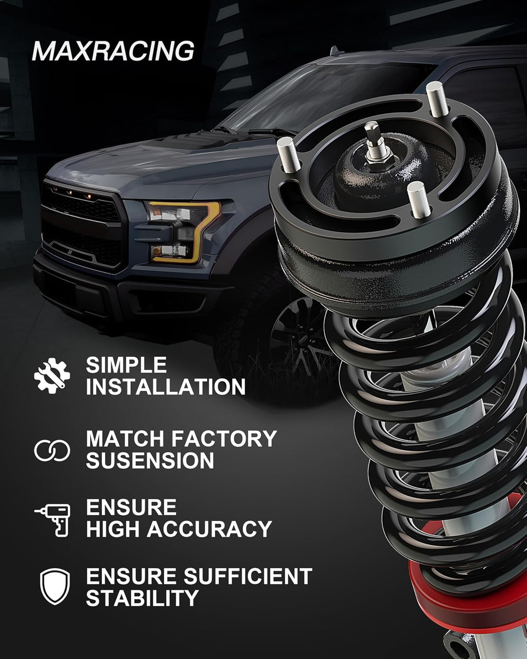 Maxracing 3.5" Front Leveling Kit + 3" Rear Lift Kit
