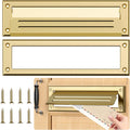 13 inch Mail Slot for Front Door, Stainless Steel Mail Slot Cover | With Pre-Drilled Holes Screws Included, Easy to