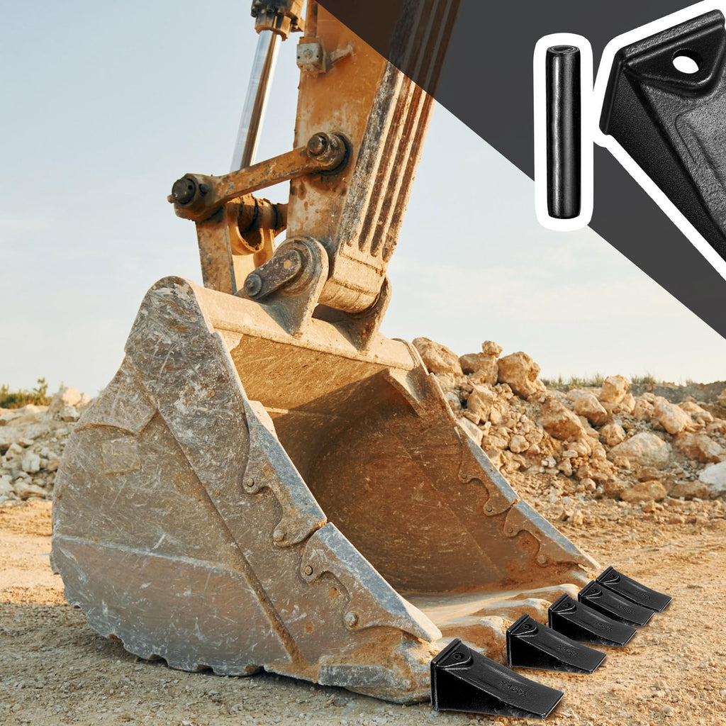Hicarer 1.97" 20 Pack Length Long Bucket Teeth Pins, Compatible with Hensley X156 156pn P156 X156p Takeuchi Tb135 Skid Steer, Kubota 161-3 Excavator Backhoe Loader