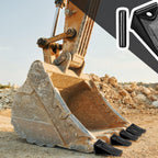 Hicarer 1.97" 20 Pack Length Long Bucket Teeth Pins, Compatible with Hensley X156 156pn P156 X156p Takeuchi Tb135 Skid Steer, Kubota 161-3 Excavator Backhoe Loader