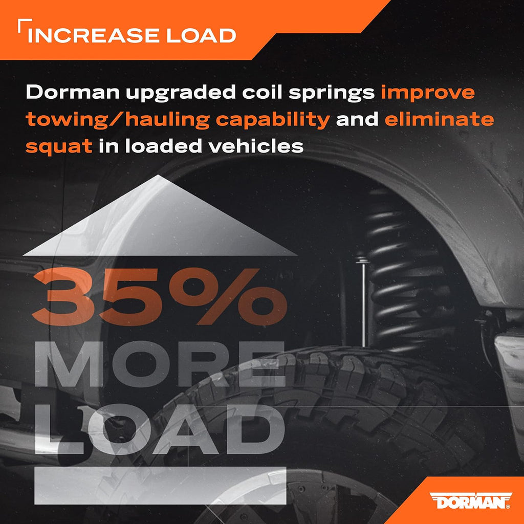 Dorman 929-941 Front Heavy Duty Coil Spring Upgrade - 35 Percent Increased Load Handling Compatible with Select Dodge/Ram Models, 1 Pair