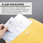 9 x 12 in Manila Clasp Envelopes, 4 Ct