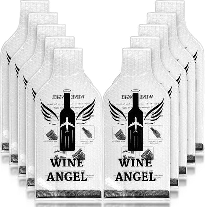 10 Set Wine Protector Bags for Travel, Reusable Wine Sleeves for Suitcase Luggage, Unbreakable & Double Layer Bubble