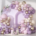 Dusty Purple Balloon Arch Garland Kit, Different Sizes 18 12 10 5Inch Purple Pink Lavender Sand Rose Gold Metal