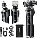 Electric Shaver for Men, 3-in-1 Rechargeable Razor and Trimmer | Face, Beard, Nose, Waterproof Wet/Dry Use, USB-C