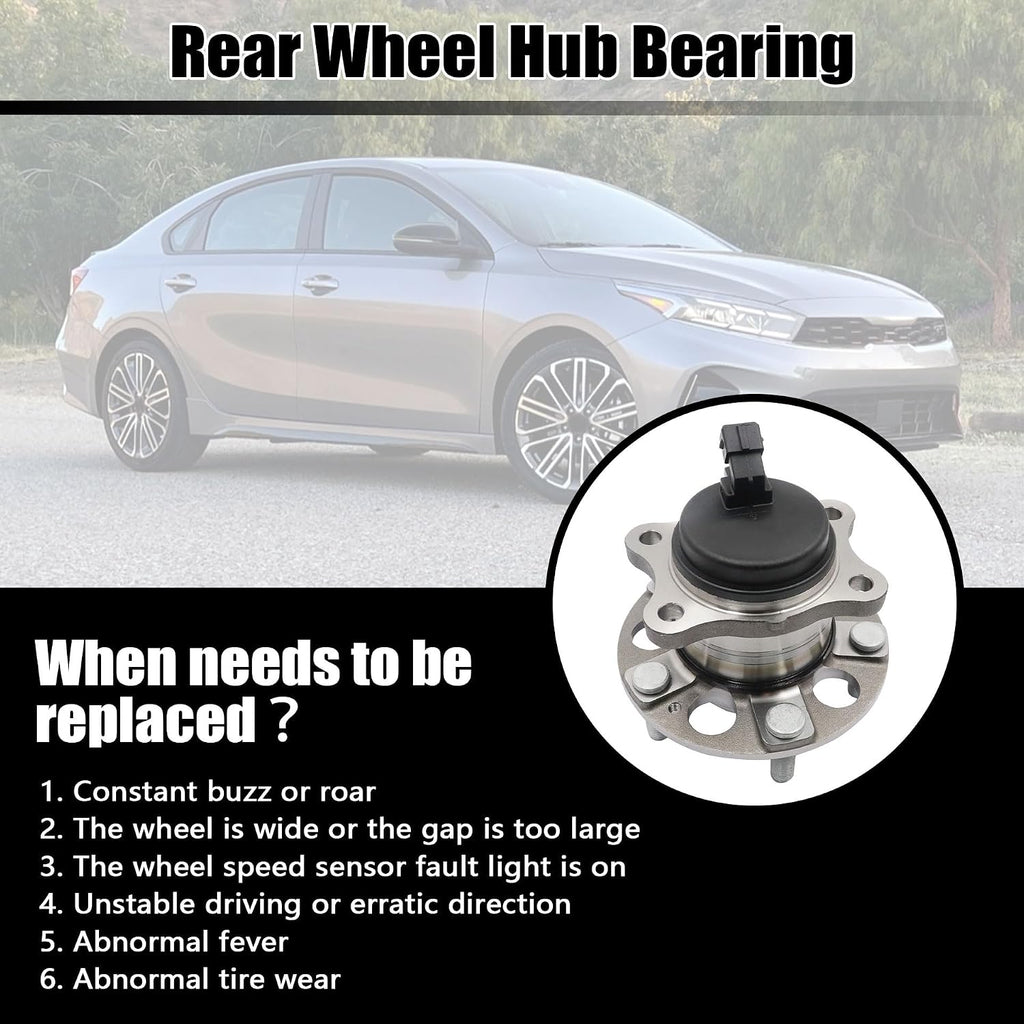 GXARTS Rear Wheel Hub Bearing 52730F0000 Compatible with Kia Forte 2019 2020 2121 2022 2023 Compatible with Hyundai Elantra GT 2017-2020 Compatible with Hyundai Ioniq 2017-2020
