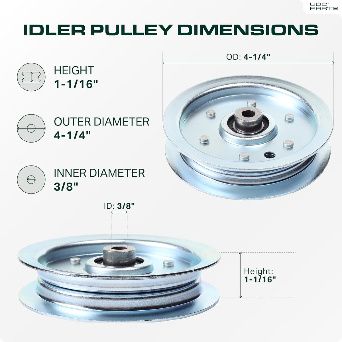 UDC Parts 756-1229 Idler Pulley Replacement for Cub Cadet MTD 01004081