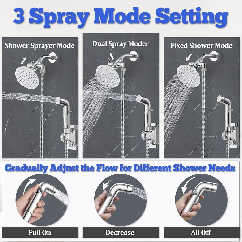 Dog Shower Sprayer Attachment, YDmeet 100 Inch Dog Washing Hose for Fast and Clean Pet Showering, Multifunctional