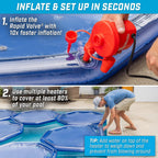 V2 Inflatable Solar Pool Heaters for Affordable Pool Heating and Insulation - 3 Pack