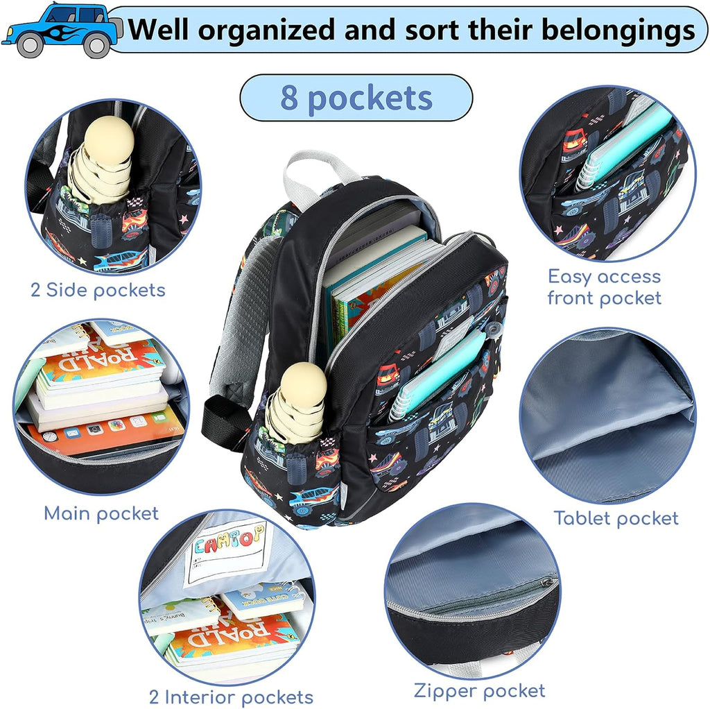 Toddler Backpack for Boys Girls 2-4, 12" H Kids Backpacks for Kindergarten Preschool, Small Bookbag for Daycare