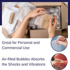 Bubble Roll Wrap 12" x 100', 2-Pack 5/16" Perforated Medium Cushioning