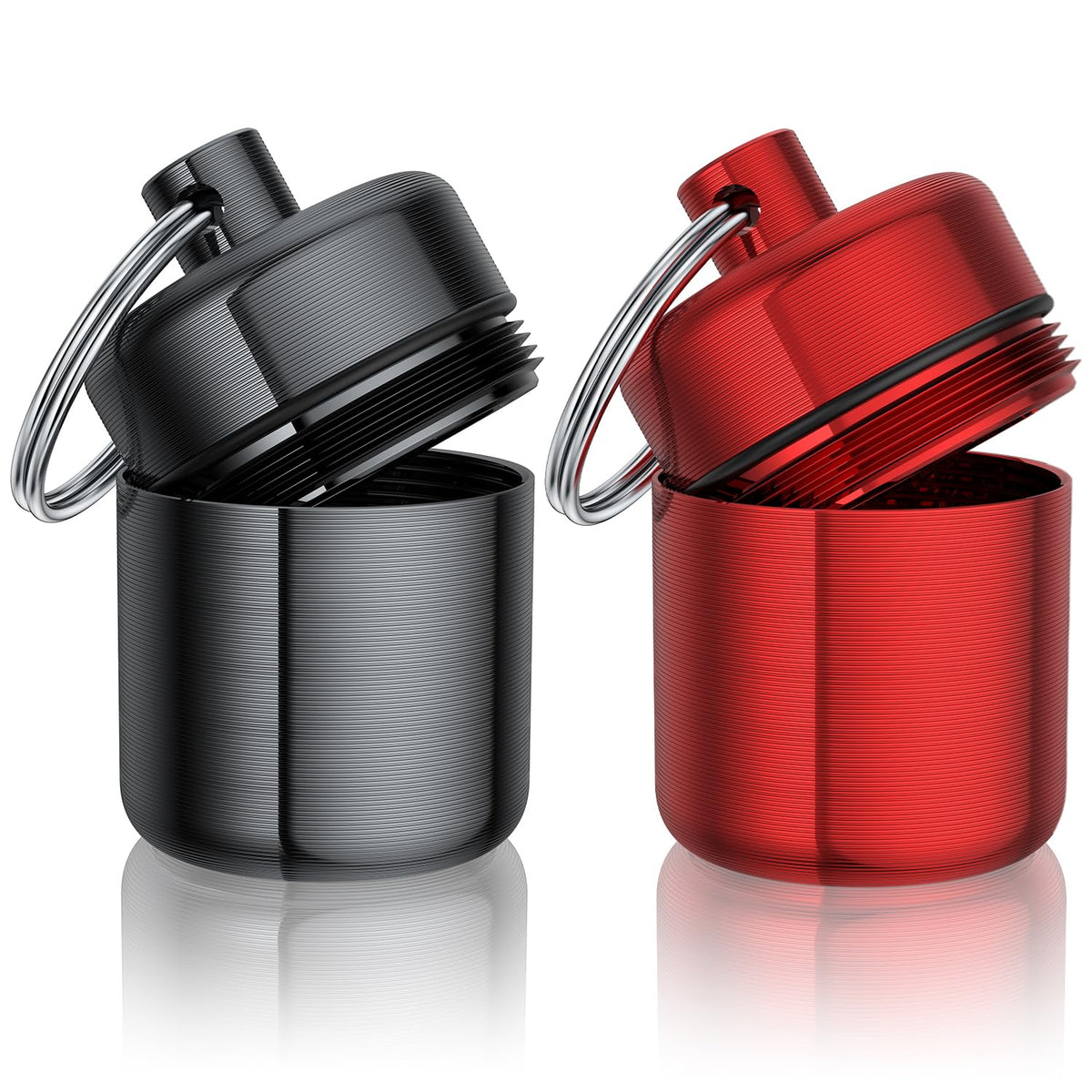 Ear Plug Carrying Case Keychain(2 Pack), Small Waterproof Metal Earplug Case Ear Plug Holder Container Great for