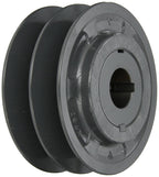 Browning 2VP60X 1 3/8 Variable Pitch Sheave, 2 Groove, Finished Bore, Cast Iron Sheave, for 4L or A, 5L or B, 5V Section Belt