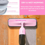 Heavy Duty Spray Mop Kit for Floor Cleaning, Refillable Water Tank