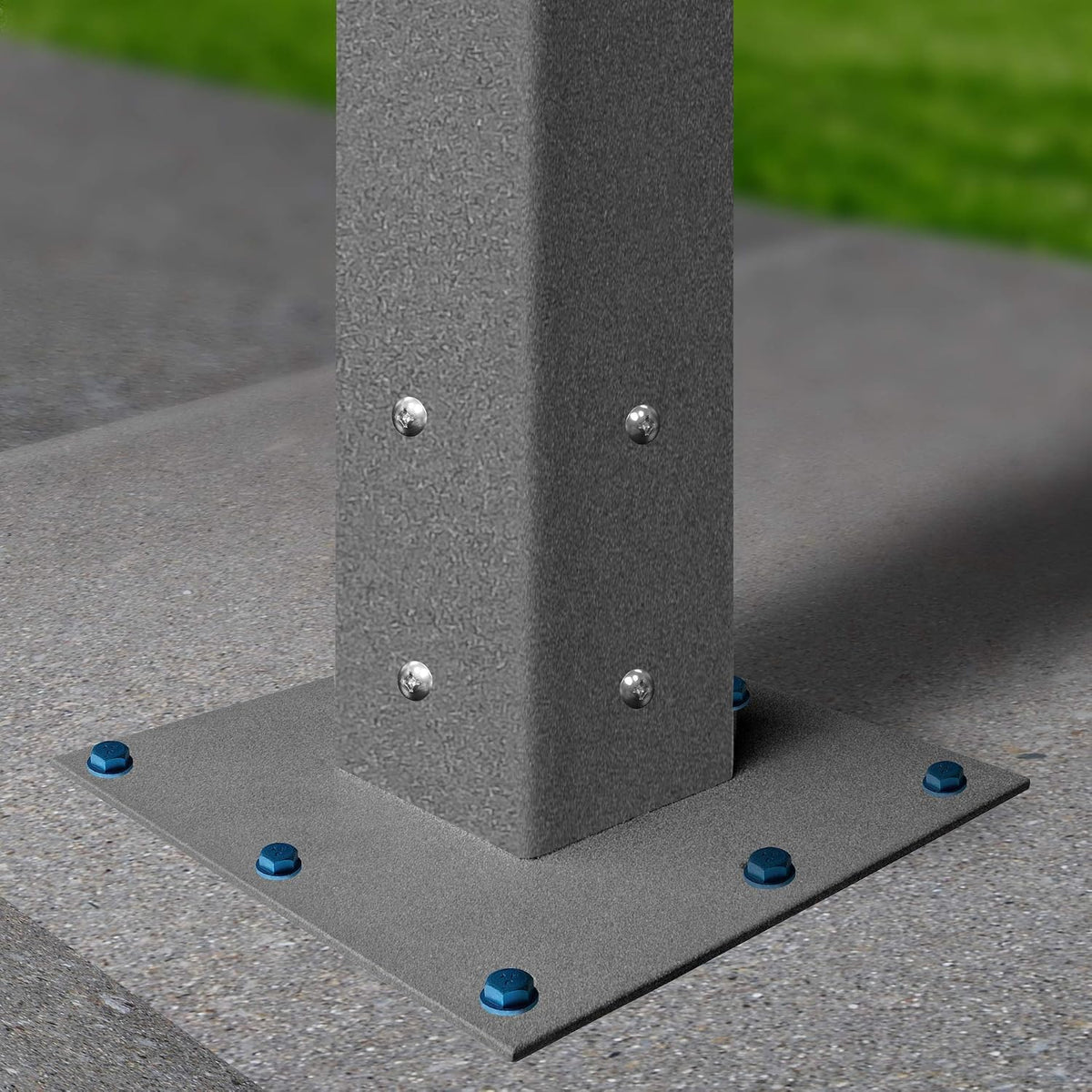 Mail Boss Surface Mount Mailbox Post Base Plate, Steel