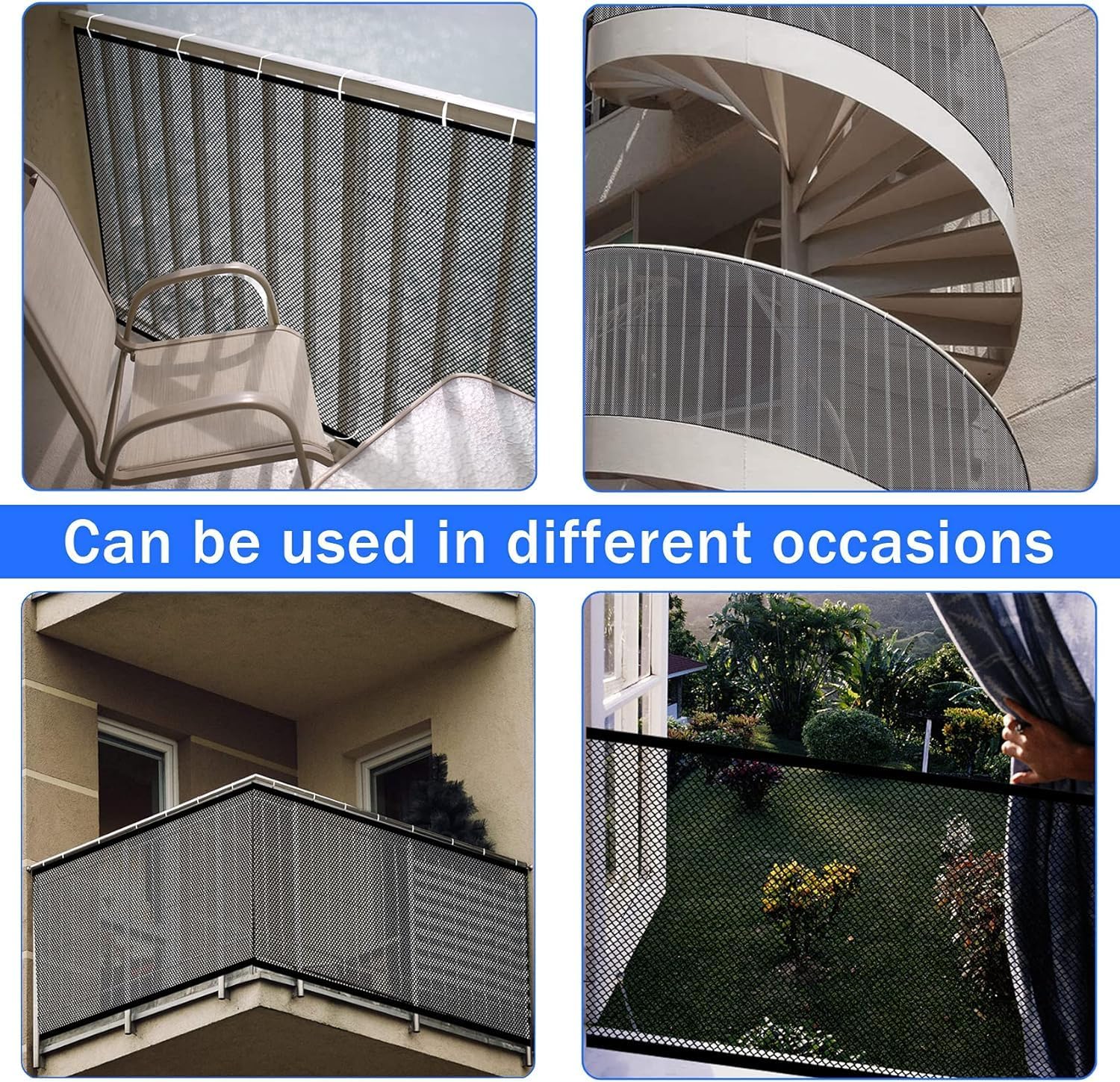 Stairway Net, Baby Gate for Stairs with No Drilling, Baby Safety Banister Guard Rail Net, 18 ft L x 2.66 ft H, Safety