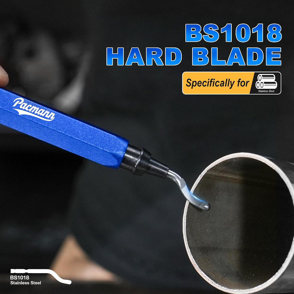 Deburring Tool, 11 High-Speed Steel Blades, 360-Degree Rotary Head